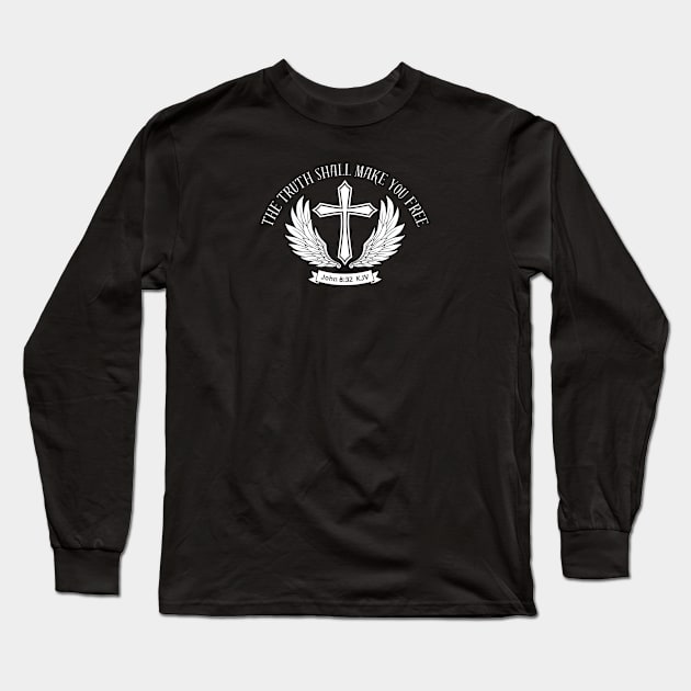 THE TRUTH SHALL MAKE YOU FREE (KJV) John 8:32 Long Sleeve T-Shirt by Jedidiah Sousa